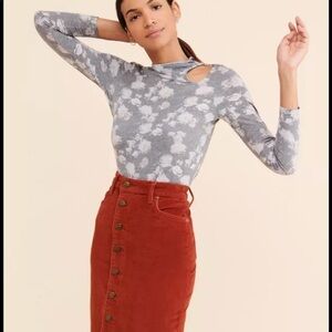 Chaser Floral Cut out Long Sleeve Tee